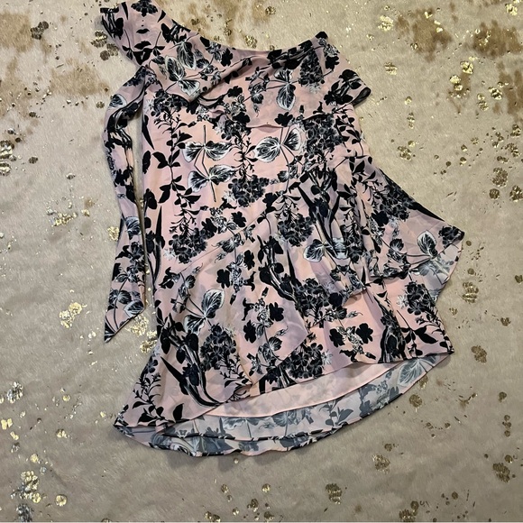 NWT Parker XS Pure Paradise One-Shoulder Pink Mini Dress. Retail price: $348.00 - Picture 7 of 10